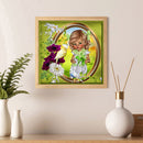 5D DIY Full Round Drill Diamond Paint Baby Girl Mosaic Rhinestone Draw Picture