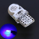 10pcs 12V T10 W5W LED Lamp COB Silicone Shell Car Turn Side Lamps(Blue)