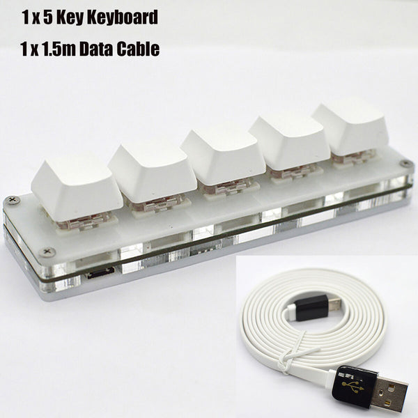 5 Key Gaming Keyboard Program Macro keypad + 1.5M Data Cable Mechanical Keyboard