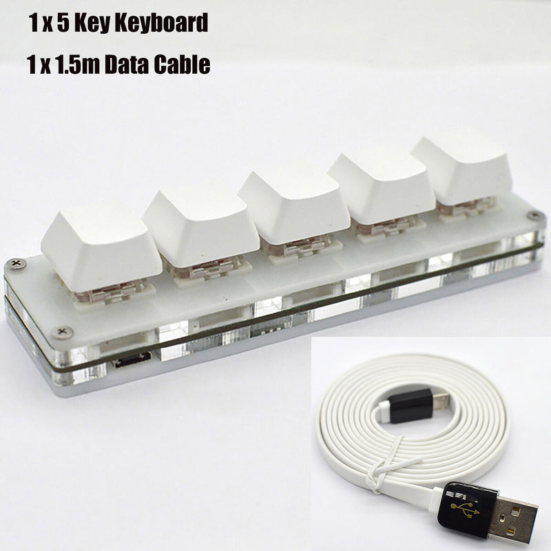 5 Key Gaming Keyboard Program Macro keypad + 1.5M Data Cable Mechanical Keyboard