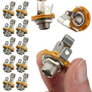 Adapter 1/4" Mono Input Jack Plug 6.35 Female Base Amplifier Socket For 10pcs