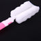 Sponge Cup Brush Removable Handle Cup Cleaning Brush Bottle Scrubber (Pink)