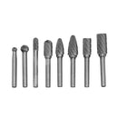 8pcs 6mm Shank Wood Carving Grinding Rotary File Multi Tools with Storage Bag