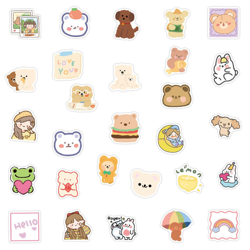 100pcs Water Cup Stickers Waterproof Luggage Decals for Notebook Scooter