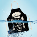 Kitchen Utensil Print Linen Apron Waterproof Home Cooking Bibs (82x68cm)