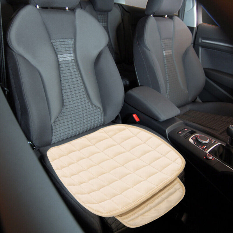Non Slip Car Seat Cover Warm Plush Seat Protector Mat Pad Cushion (Beige) Newly