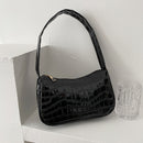 Alligator Pattern Shoulder Bag Handbags Women Bright Leather Casual Travel Totes
