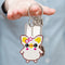 Artwork Stamped Needlework DIY Bead Cross Stitch Craft Keychain Cartoon Pig K