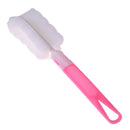 Sponge Cup Brush Removable Handle Cup Cleaning Brush Bottle Scrubber (Pink)