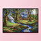 Full Cross Stitch 11CT DIY Forest House Printed Embroidery Craft Home Decorat