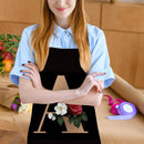 Letter A Linen Kitchen Apron Waterproof Oilproof Cooking Pinafore (82X68CM)