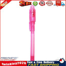 2 in 1 Luminous Light Invisible Ink Pen UV Kids Drawing Magic Pens (Pink) Newly