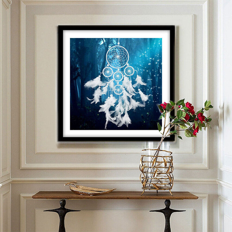 5D DIY Full Drill Cross Stitch Dreamcatcher Net Diamond Painting Needlework Set