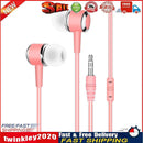Universal In-Ear Earbuds Headsets Music Earphones 3.5mm Headphone (Pink) Newly