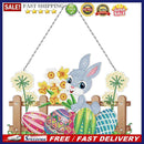 DIY Easter Bunny Hanging Ornaments Rhinestone Drill Pendant Party Decorations