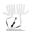 1 Pair 5V Carbon Fiber USB Gloves Heated Pads Winter Thermal Handheld Warm Heater