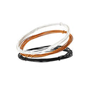 2xPushback Wire Braid Cotton Cable for Electric Guitar BassBlackWhiteYellow