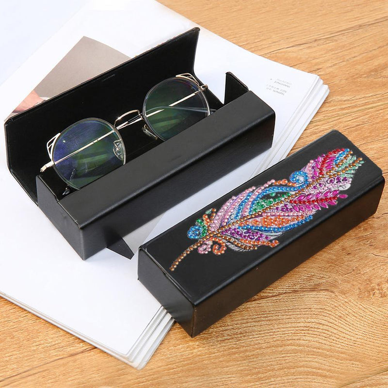 DIY Diamond Painting Leather Sunglasses Storage Box Portable Glasses Case Newly
