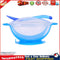 3pcs Baby Cutlery Sets Drop Resistance Suction Cup Bowl Spoon Kit (Blue Newly