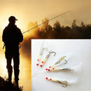 Steel Sharp Barb Durable Head  Treble Bait Fishing Tackle Luminous Fishing Hook