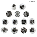 13x Christmas Pattern Russian Piping Tips Set Icing Nozzles Cake Cookies Decor#