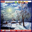 Full Drill Snow Scene 5D Diamond DIY Painting Craft Home Decor