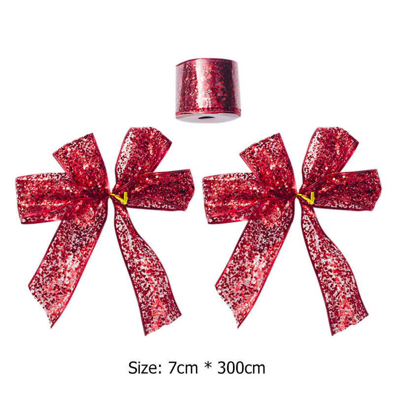 1 Roll Christmas Gifts Ribbon DIY Decorative Ribbon for Party Home Wedding Decor