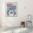 5D Diamond Painting Kit Cartoon Gnome Full Round Drill Rhinestone DIY Wall Ar