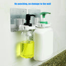 Wall Mounted Plastic Shampoo Bottle Shelf Self Adhesive Holder Organizer Stand