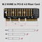 SSD M.2 NVME to PCI-E 4.0 X4 Riser Card PCI-Express X4/X8/X16 M Key Adapter