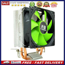 SNOWMAN MX2 Desktop CPU Cooler Fan 2 Heat Pipes 3-Pin Power PWM Radiator Heatsin