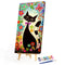 Cartoon Flower Cat Oil Paint By Numbers Wall Art Craft Coloring Drawing for Kids