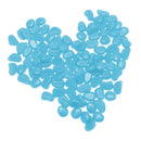 100pcs Luminous Pebbles Rocks Mix Color Stone Fish Tank Decoration (Blue)