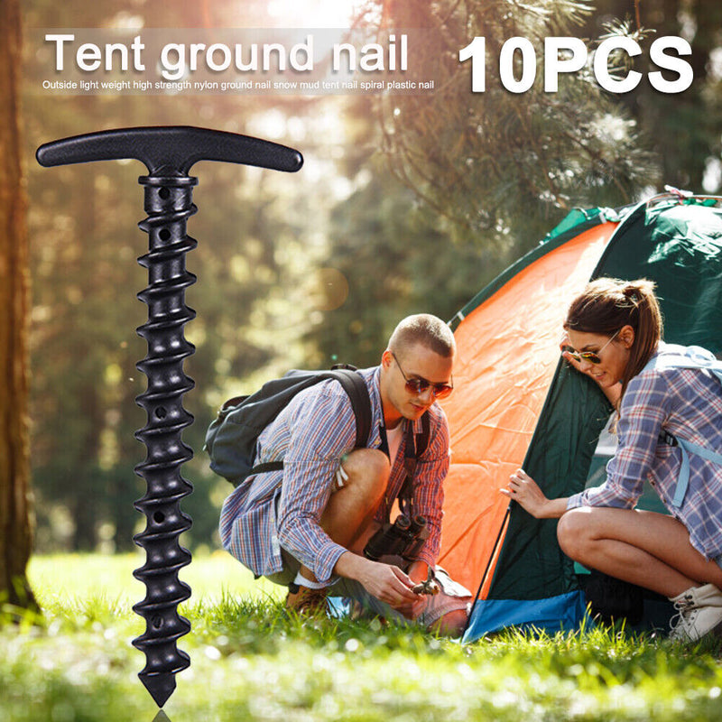 Outdoor Camping Peg Ground Nails Screw  Stakes Pegs Hiking Tent Stakes