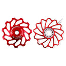 Aluminum Ceramic Bearing MTB Road Bike Rear Derailleur Pulley (13T Red) Newly