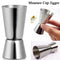 Steel Double Single Shot Measure Spirit Bar Cocktail Cup Drink T5X2