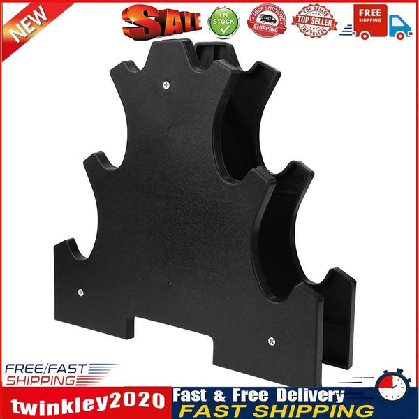 3 Tier Plastic Dumbbell Rack Storage Holder Tree Exercise Equipment Black? Newly