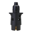 12V 7-Way Round Plastic RV Trailer Plug Connector Plug (Black) Newly