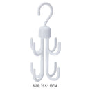 Wardrobe Bag Tie Scarf Holder Storage Rack Double Layer Rotatable Hanger Hooks