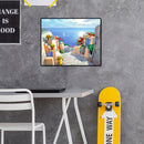 5D Full Round Drill Diamond Painting Seaside Castle Steps DIY Cross Stitch