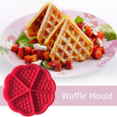 Silicone Waffle Mold Non-stick Waffle Baker Kitchen Bakeware Tool Oven (A) Newly
