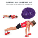 Inflatable Half Sphere Yoga Balls Massage Trainer Balancing Ball (Purple) Newly