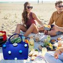 Felt Handbag - Felt Storage with Handles Cosmetics Storage Bag (Blue)