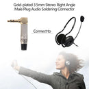 3.5mm Stereo Right Angle Male Plug Audio Headphone Soldering Connector