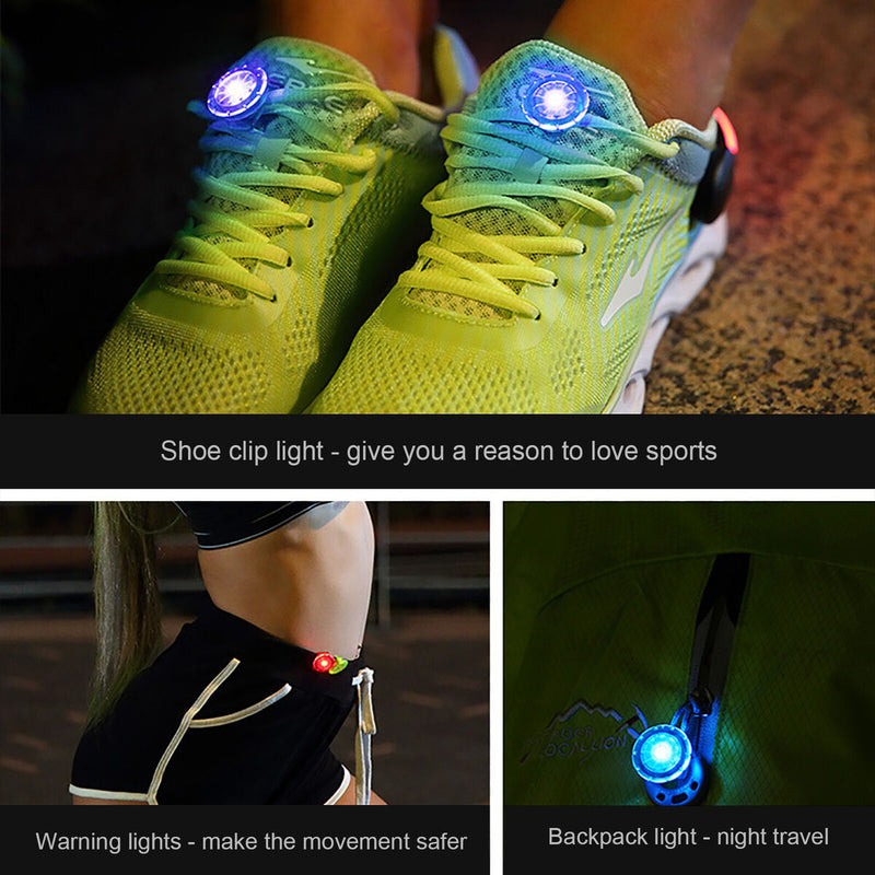 Running Lights 6 Pack Super Bright Wearable Hands Free Clip - on Running Lights