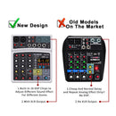 4 Channels Audio Sound Mixer Mixing DJ Bluetooth Console USB Record Sound Card