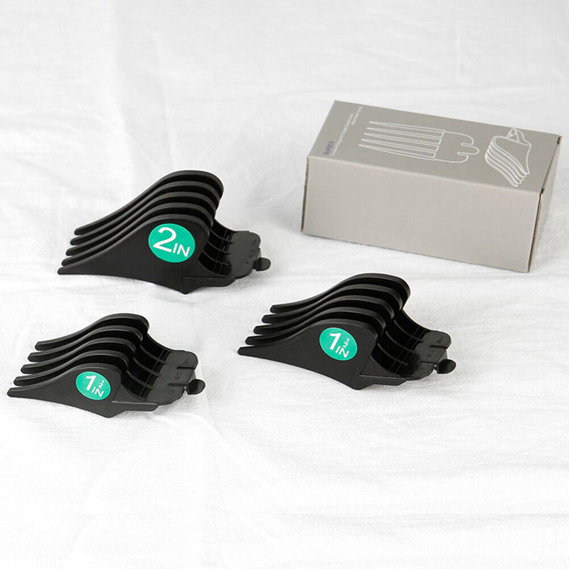 3pcs Profession Styling Limit Comb Barber Hair Trimmer Cutter Guide (Black)