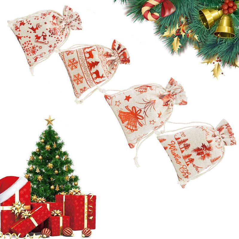 Drawstring Present Bags Santa Sack Christmas Stocking Christmas Gift Bag