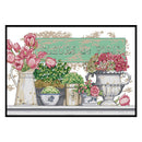 Partial Embroidery 14CT Needlework Cross Stitch Kit 2 Strands Paris Flower