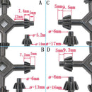 Tool Accessories Combination Drill Chucks Hand Tool 4 Way Drill Press Chuck Key